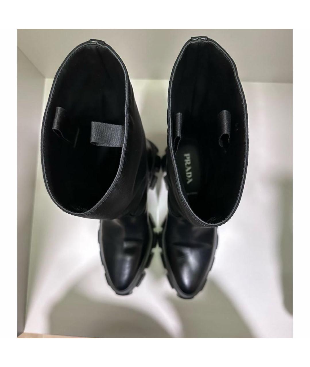 PRADA Черные кожаные брогги и оксфорды, фото 3