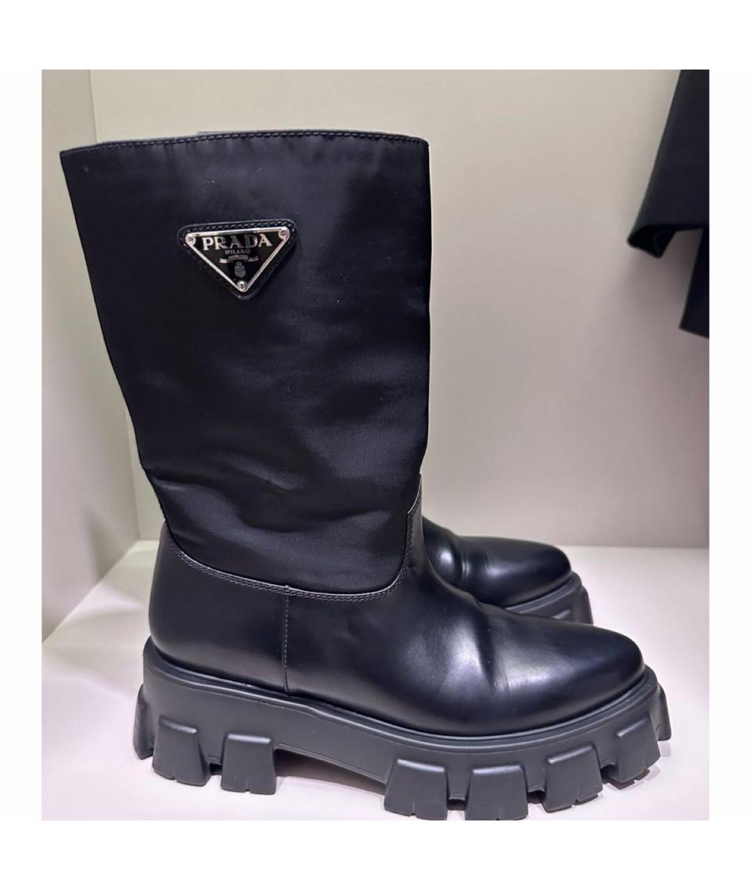 PRADA Черные кожаные брогги и оксфорды, фото 6