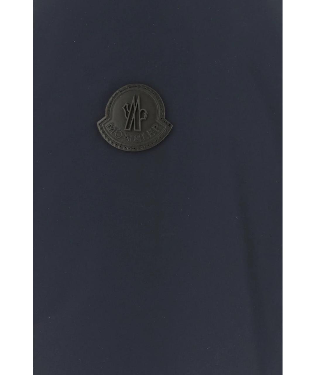 MONCLER Синяя полиэстеровая куртка, фото 3