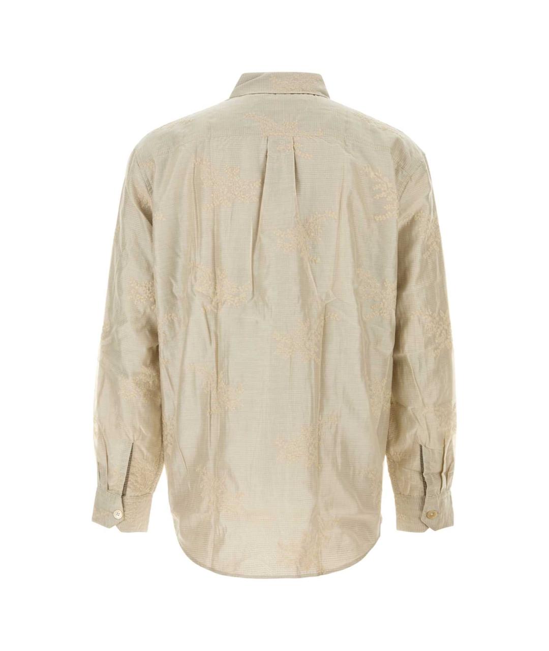OUR LEGACY Бежевая хлопко-лиоцелловая кэжуал рубашка, фото 2
