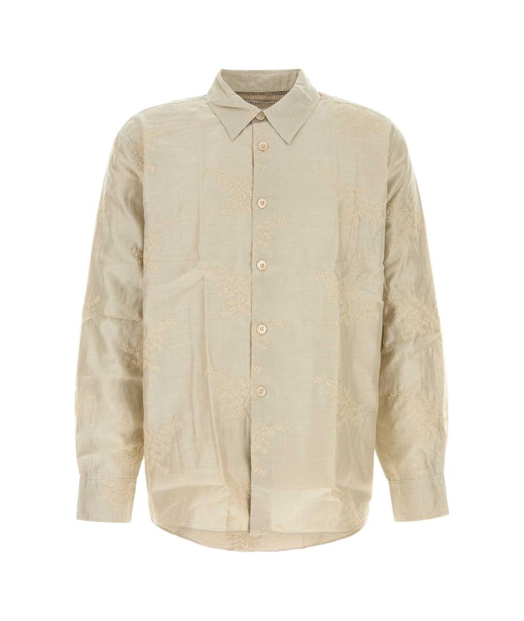 OUR LEGACY Бежевая хлопко-лиоцелловая кэжуал рубашка, фото 1