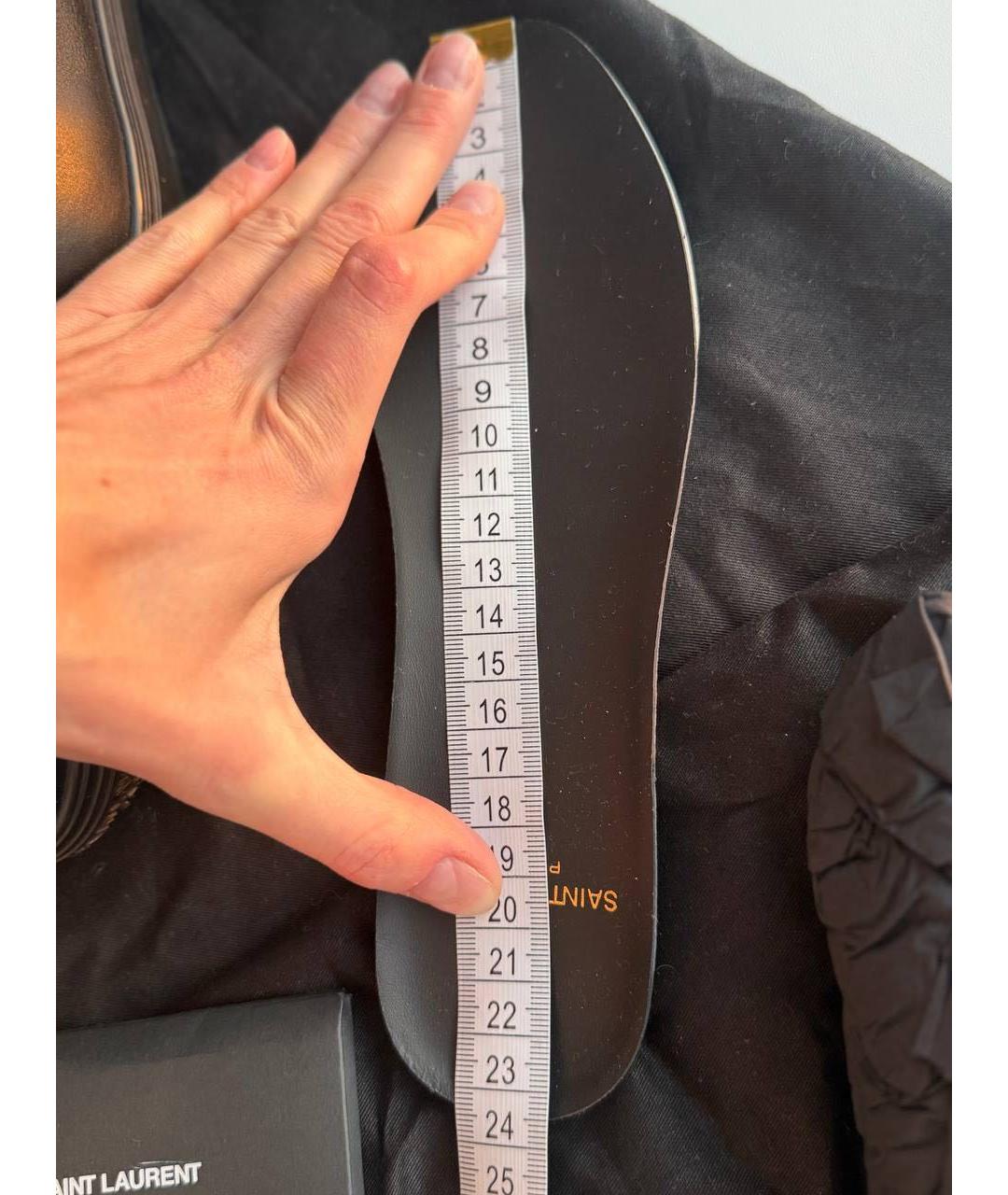 SAINT LAURENT Черные кожаные кроссовки, фото 5