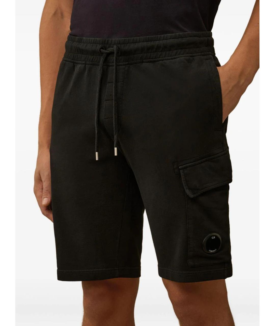CP COMPANY Черные хлопковые шорты, фото 3