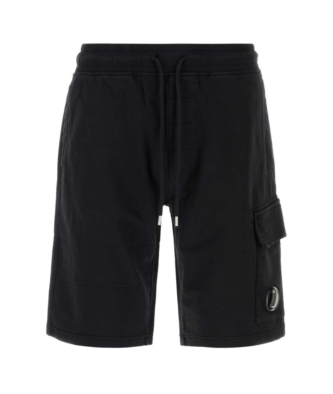 CP COMPANY Черные хлопковые шорты, фото 1