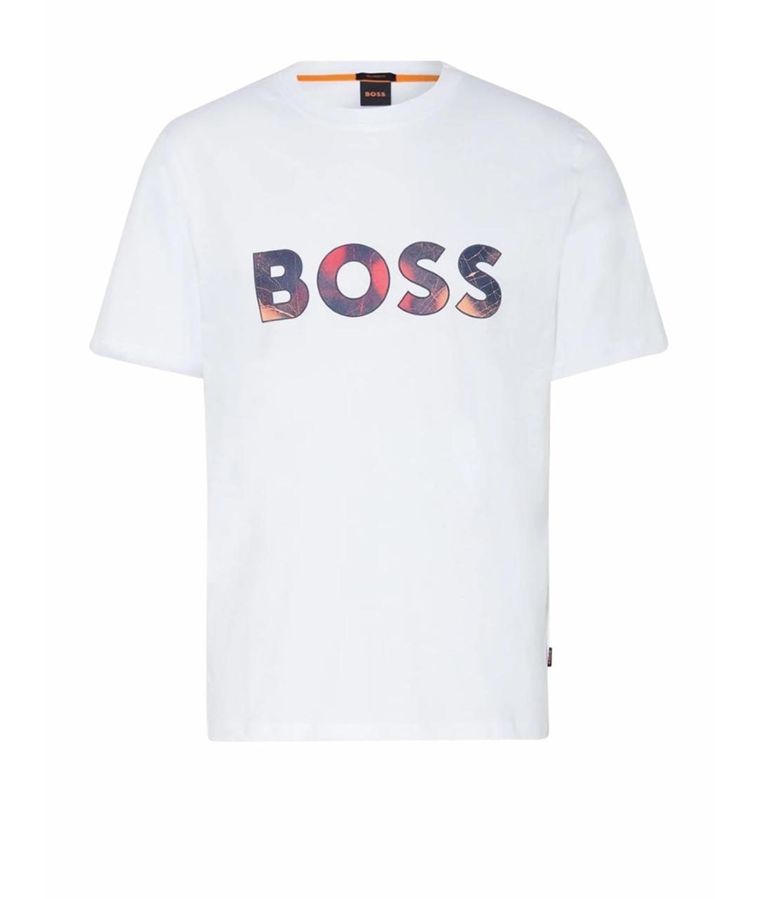 HUGO BOSS Белая хлопковая футболка, фото 8