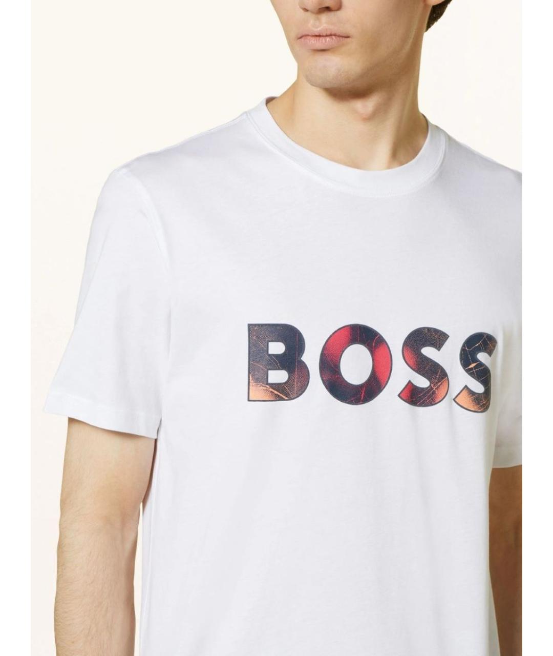 HUGO BOSS Белая хлопковая футболка, фото 6