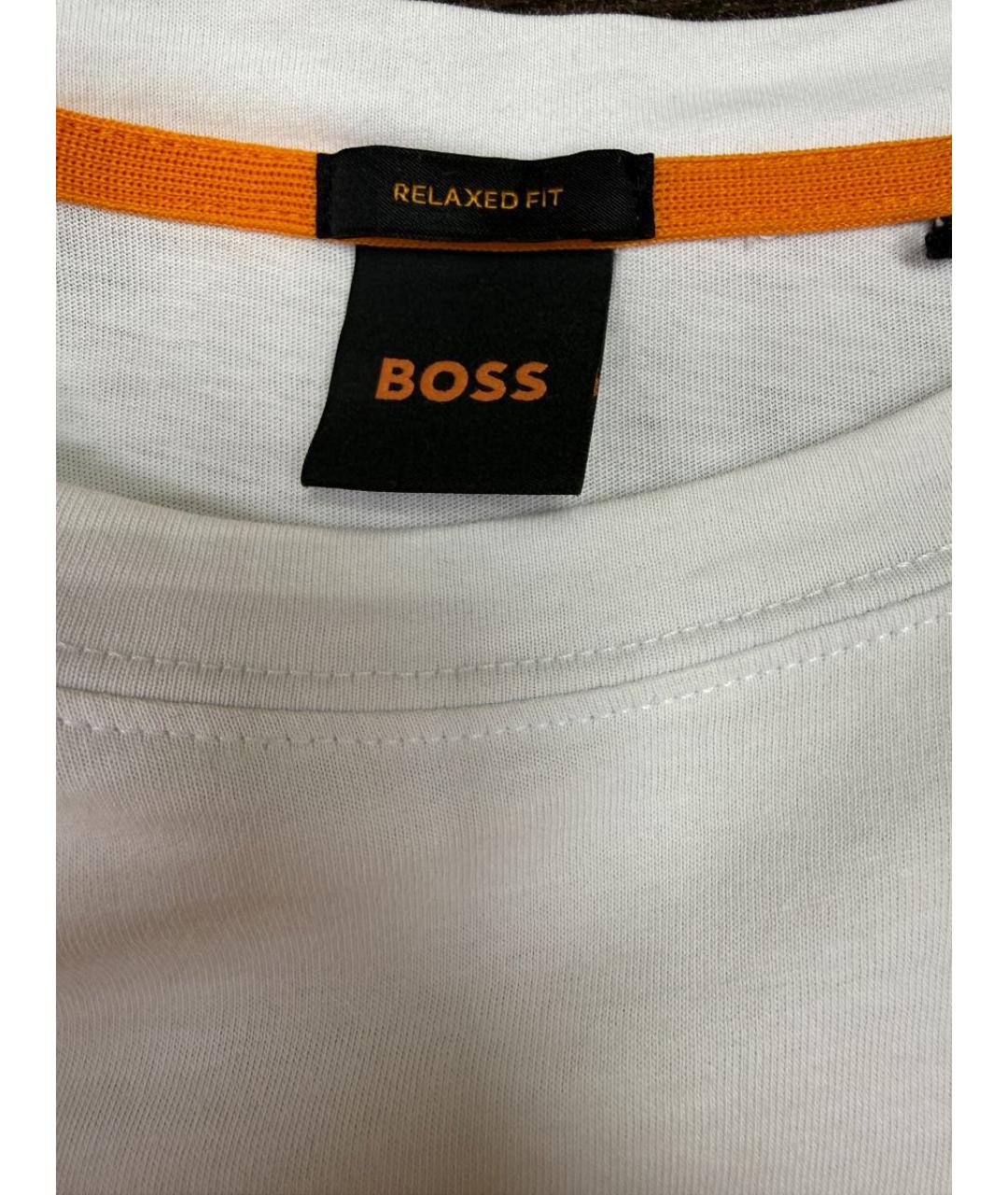 HUGO BOSS Белая хлопковая футболка, фото 4