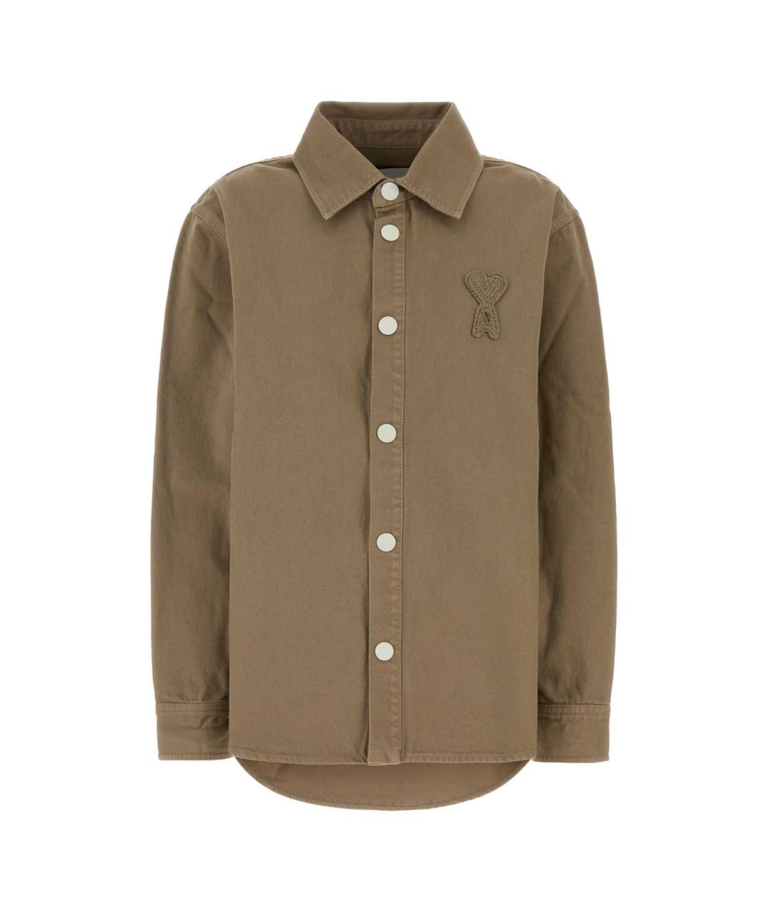 Ami Paris Бежевая хлопковая рубашка, фото 1