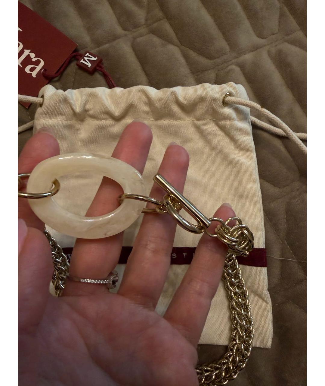 MAX MARA STUDIO Золотое металлическое колье, фото 2