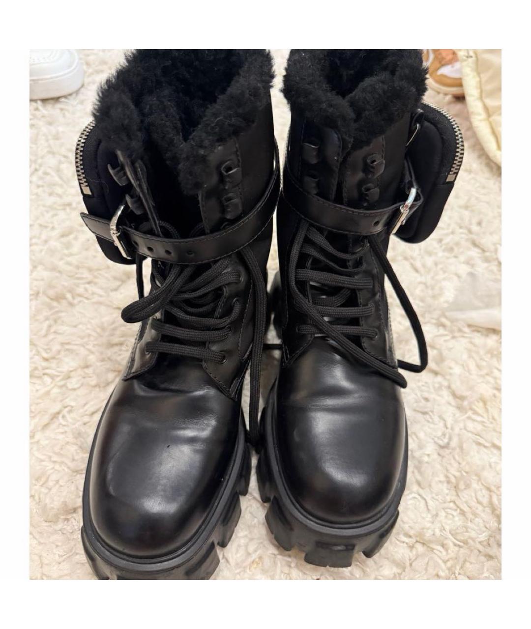 DOLCE&GABBANA Черные кожаные ботинки, фото 2