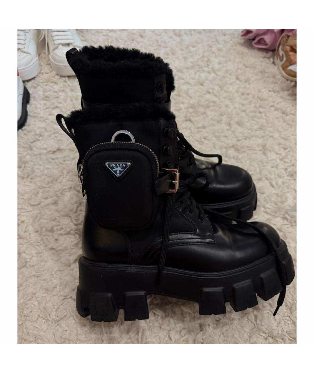 DOLCE&GABBANA Черные кожаные ботинки, фото 4