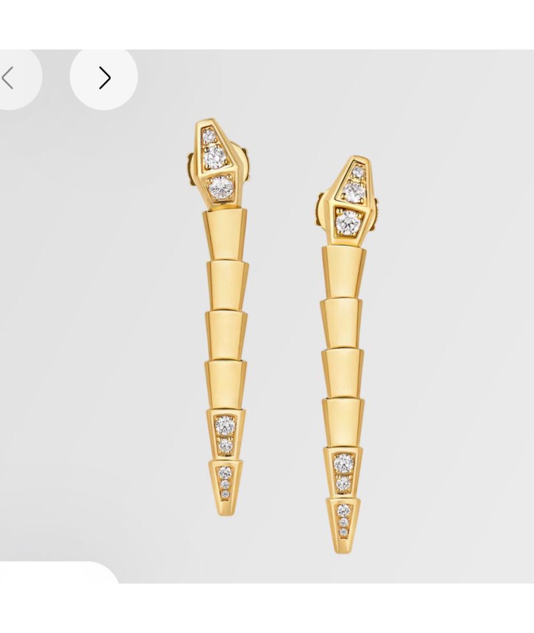 BVLGARI Золотые серьги из желтого золота, фото 4