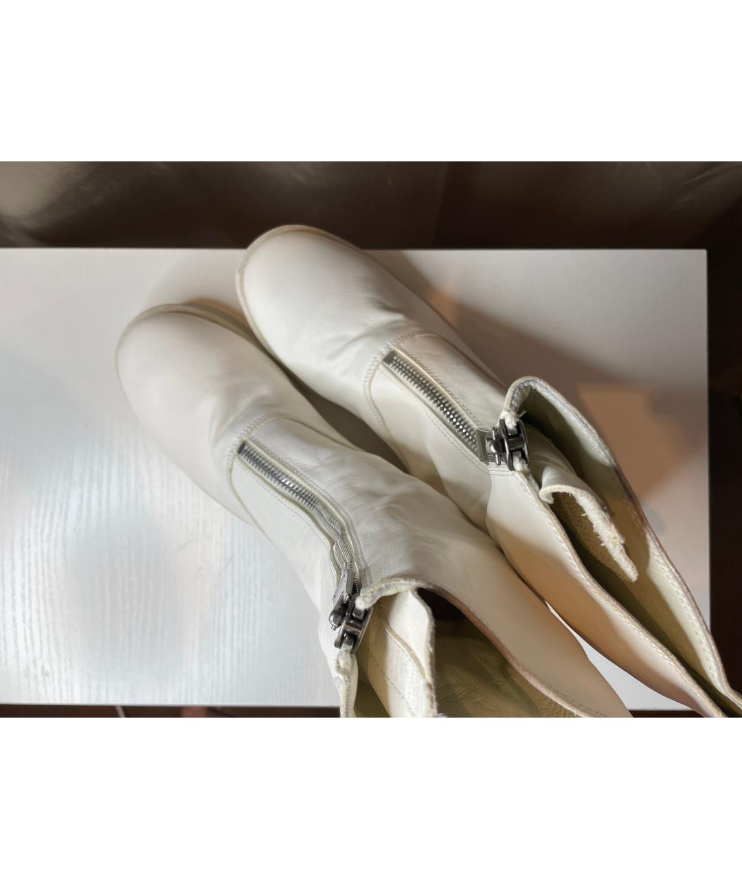 GUIDI Белые кожаные сапоги, фото 3