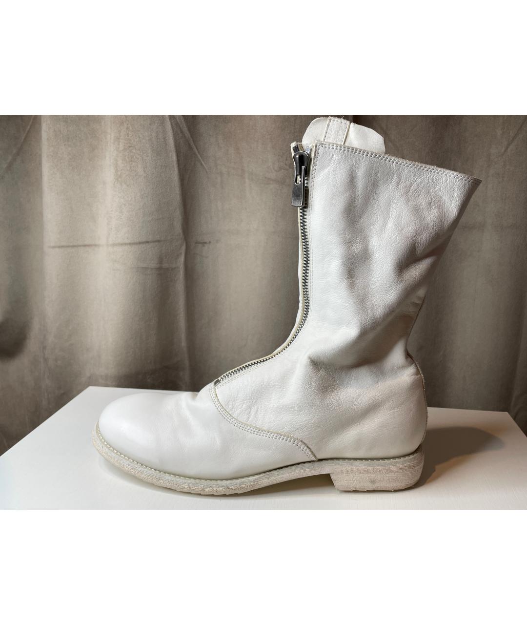 GUIDI Белые кожаные сапоги, фото 9