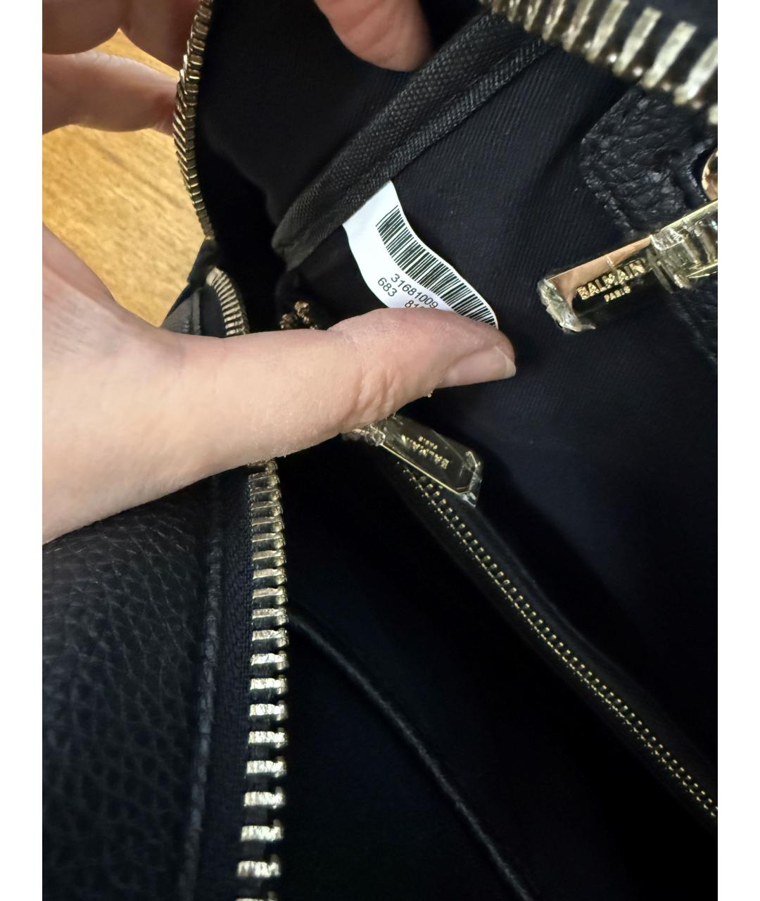 BALMAIN Черный кожаный рюкзак, фото 7