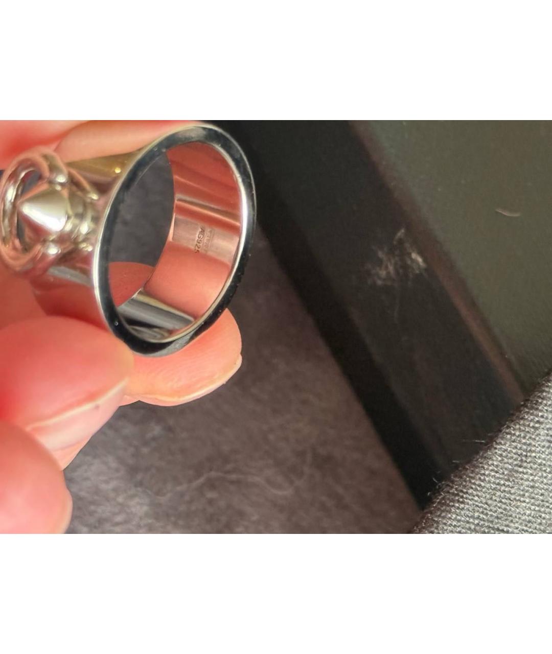 SAINT LAURENT Серебряное серебряное кольцо, фото 4