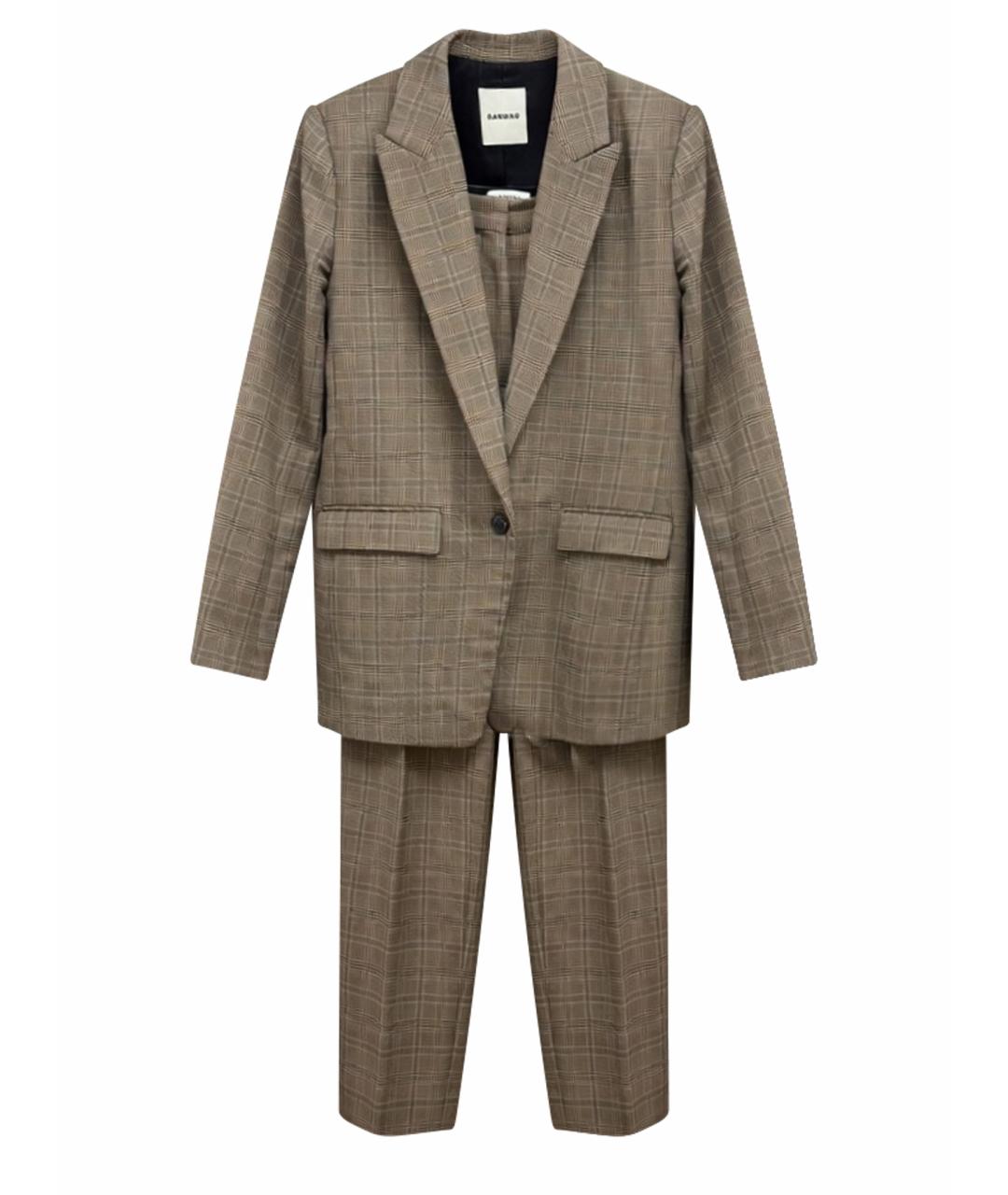 SANDRO Коричневый костюм с брюками, фото 1