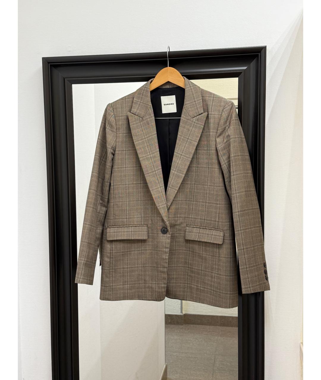 SANDRO Коричневый костюм с брюками, фото 3