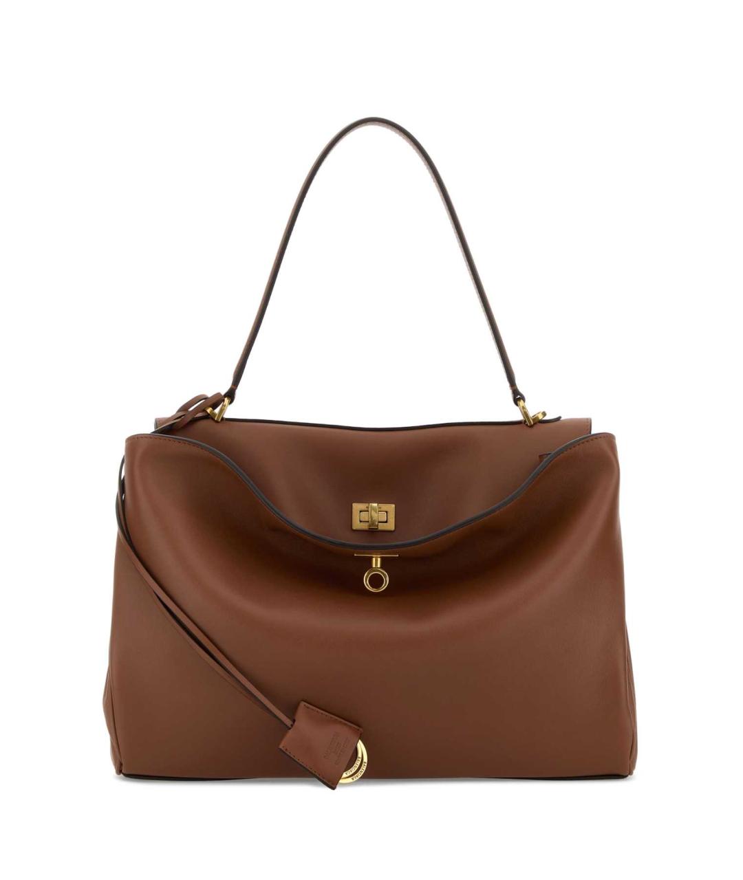 BALENCIAGA Коричневая кожаная сумка тоут, фото 1