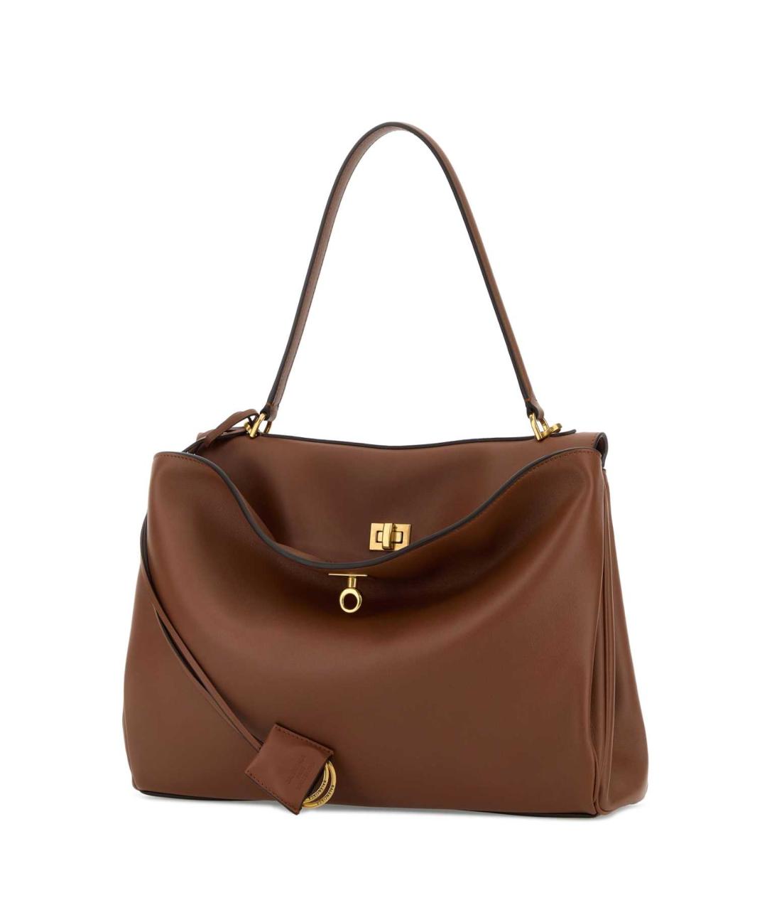 BALENCIAGA Коричневая кожаная сумка тоут, фото 2