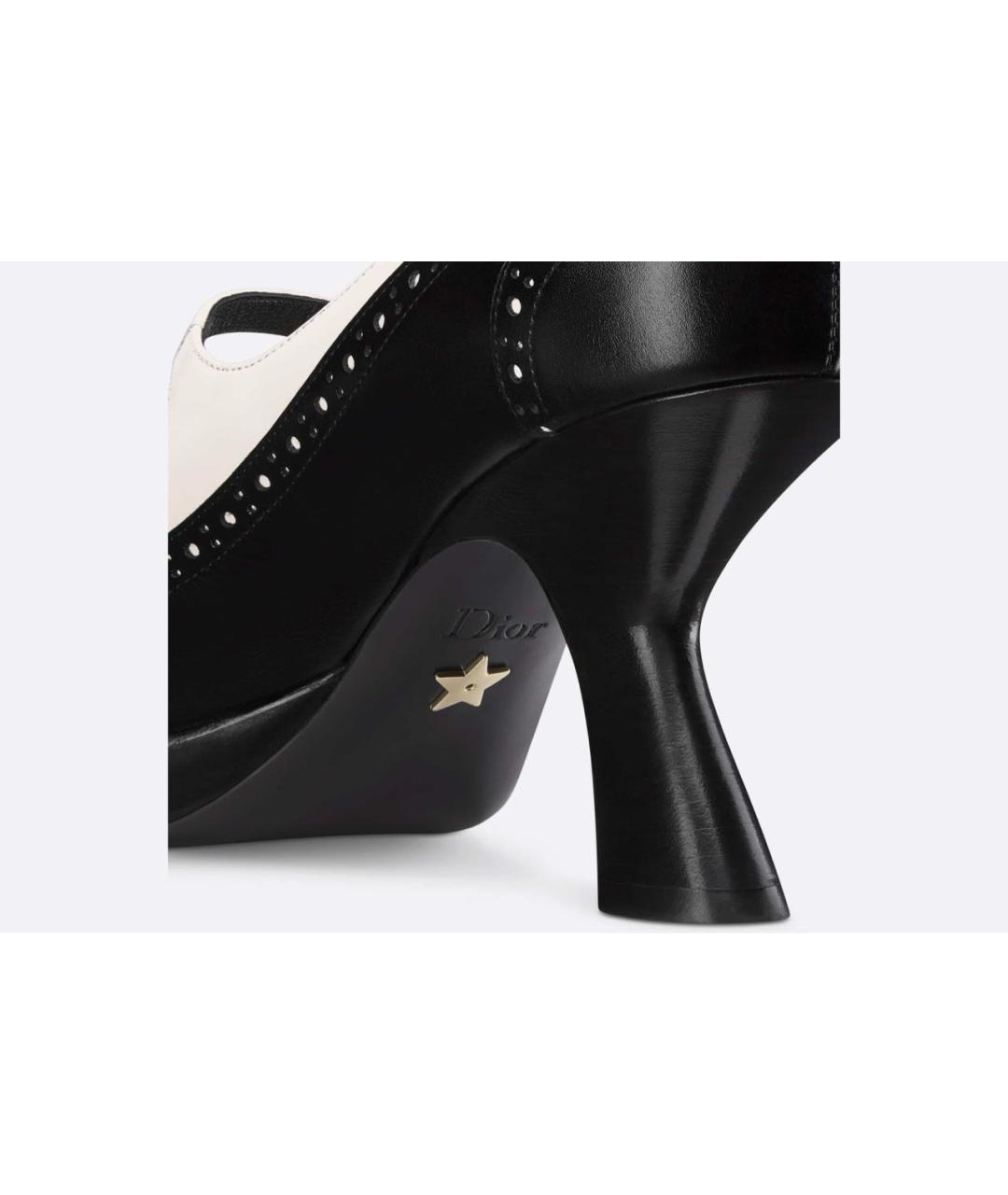 CHRISTIAN DIOR Черные кожаные туфли, фото 5