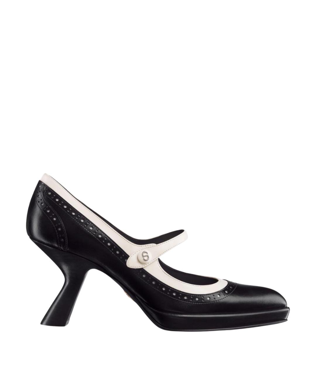 CHRISTIAN DIOR Черные кожаные туфли, фото 1