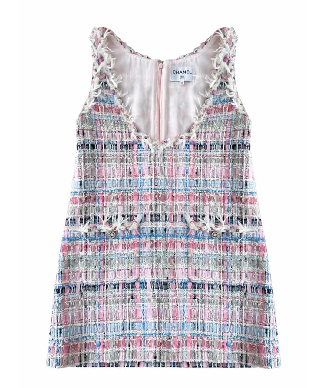 CHANEL Розовое хлопковое повседневное платье, фото 1