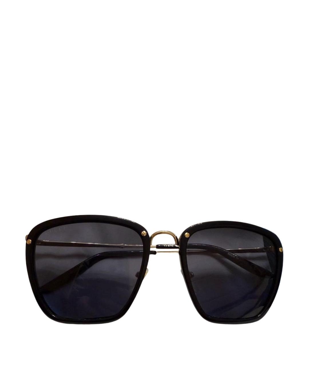 GUCCI Черные пластиковые солнцезащитные очки, фото 1