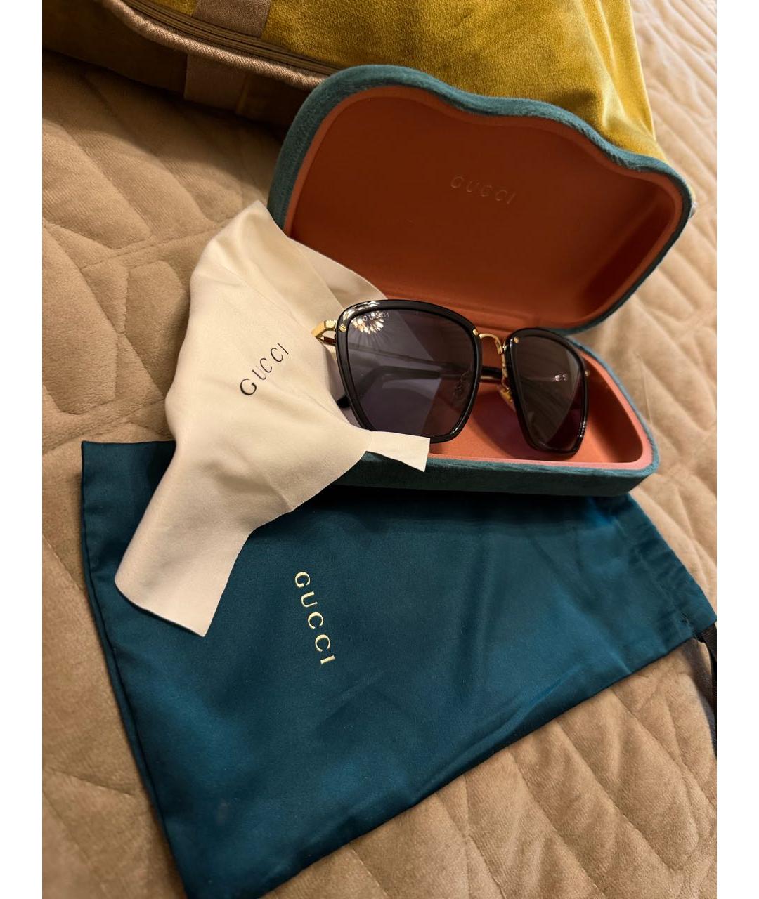 GUCCI Черные пластиковые солнцезащитные очки, фото 5