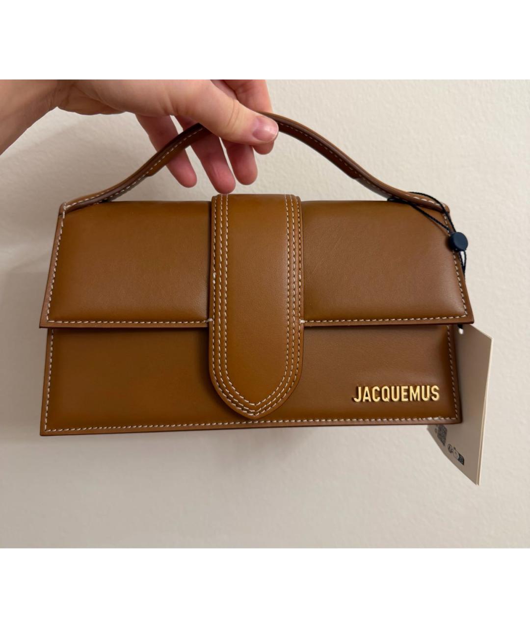 JACQUEMUS Коричневая кожаная сумка через плечо, фото 2