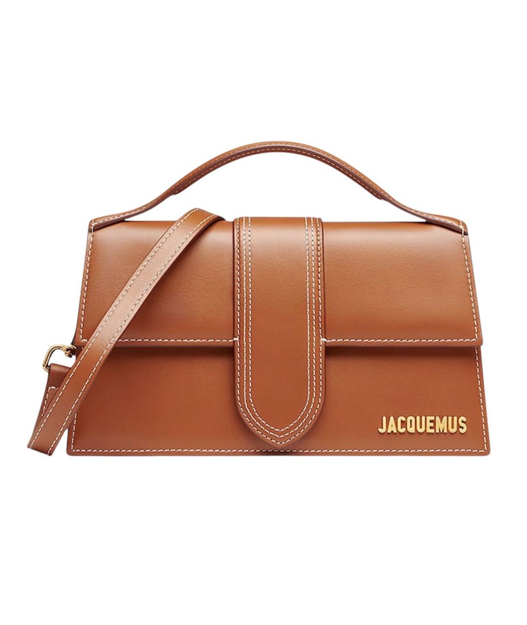 JACQUEMUS Коричневая кожаная сумка через плечо, фото 9