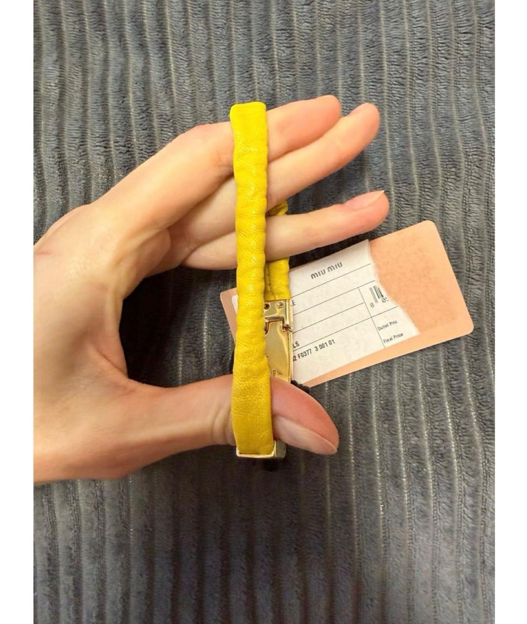 MIU MIU Желтый браслет, фото 3