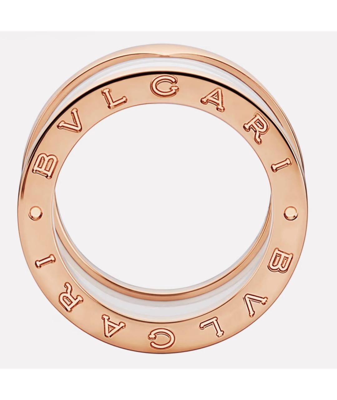 BVLGARI Белое кольцо из розового золота, фото 2