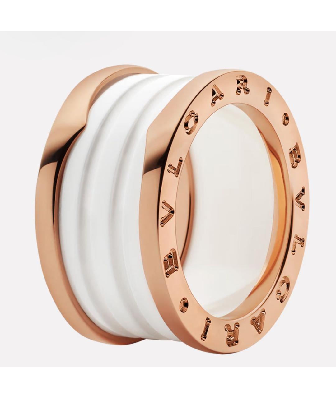 BVLGARI Белое кольцо из розового золота, фото 4