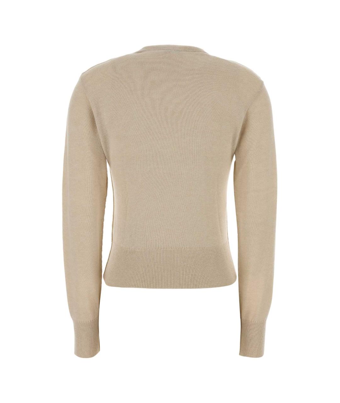 BURBERRY Бежевый хлопковый джемпер / свитер, фото 2