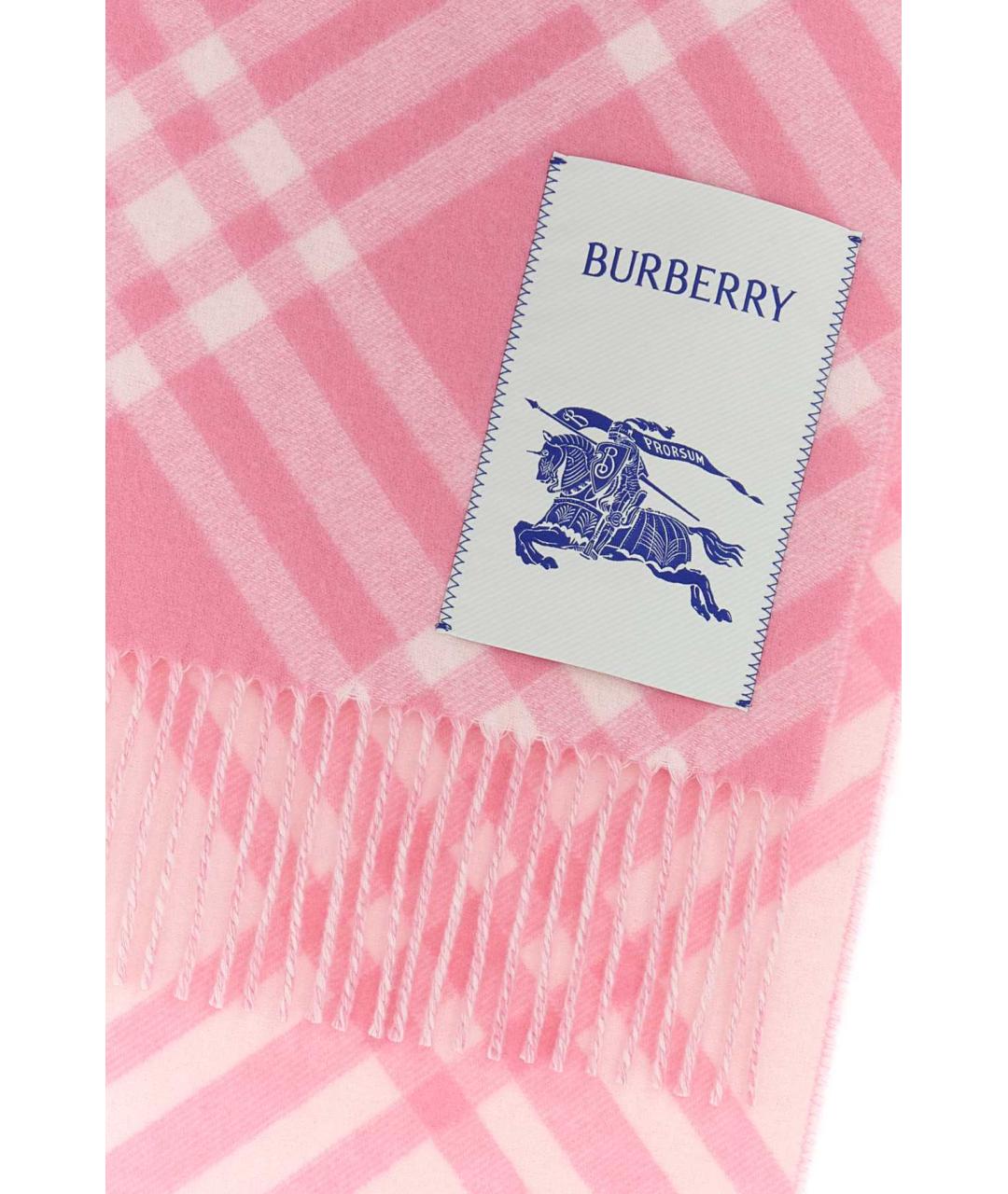 BURBERRY Розовый кашемировый шарф, фото 2