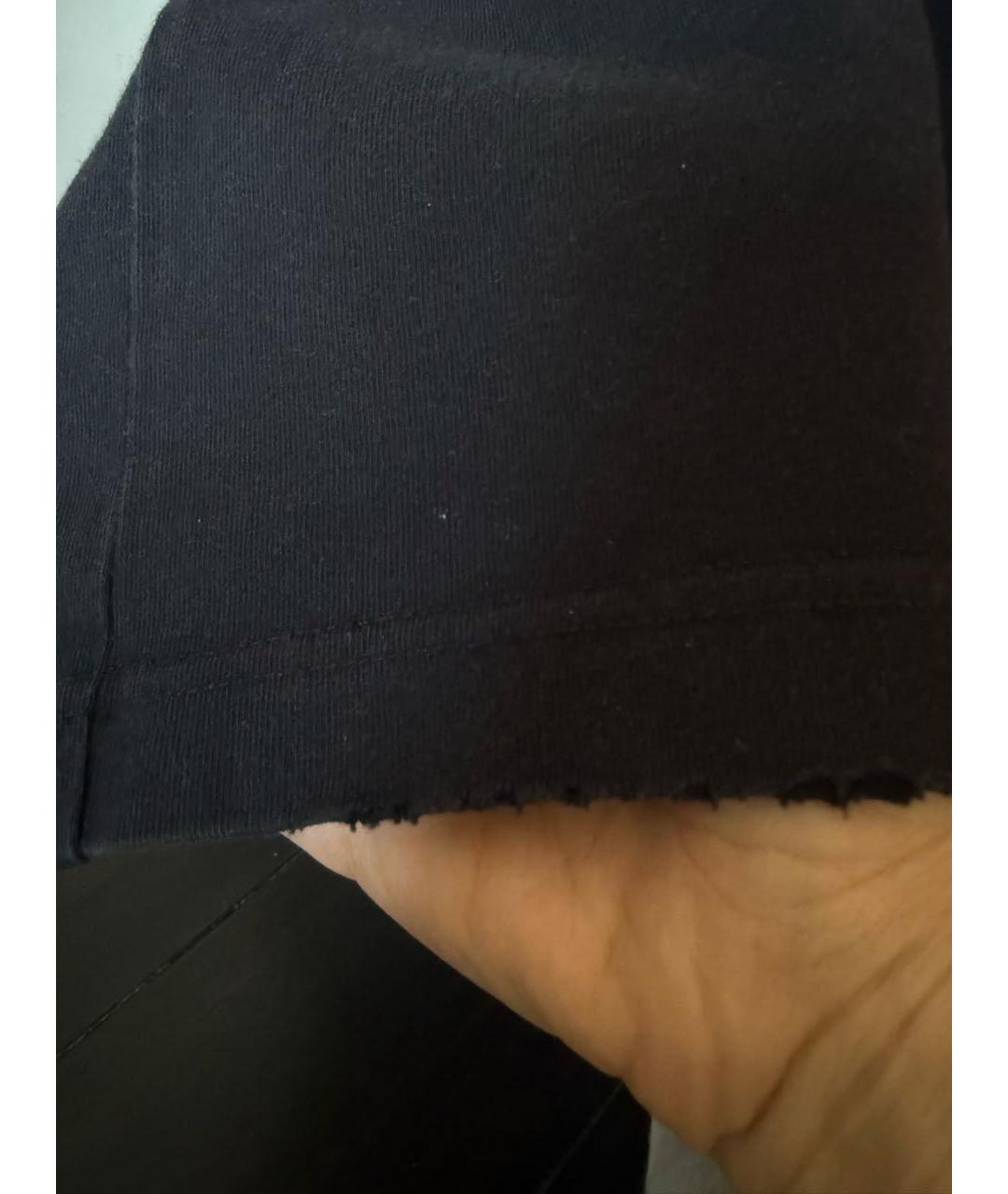 BALENCIAGA Черная хлопковая футболка, фото 6