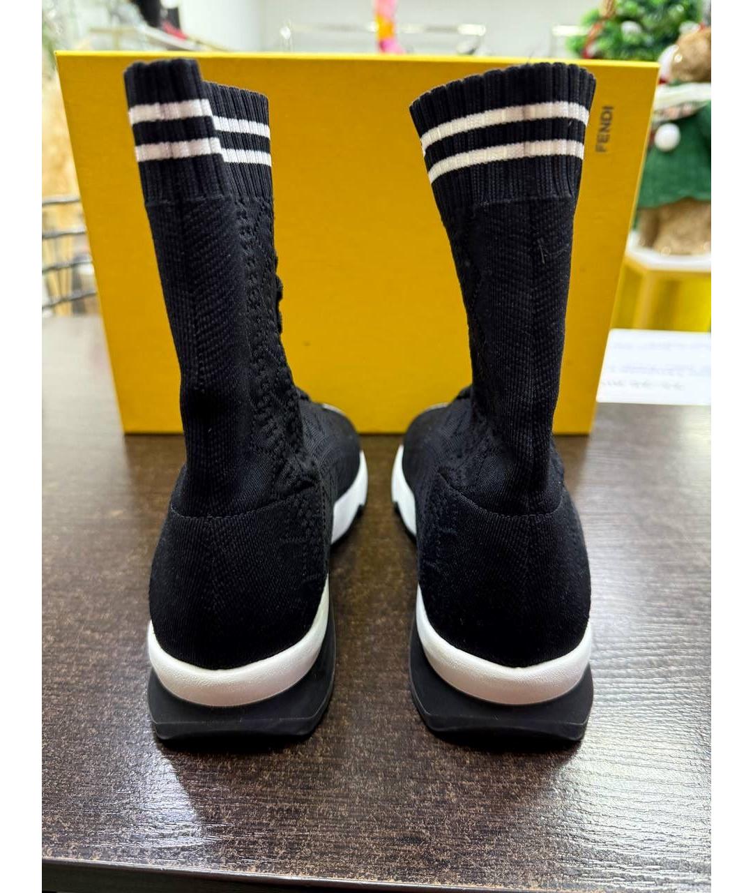 FENDI Черные кроссовки, фото 8