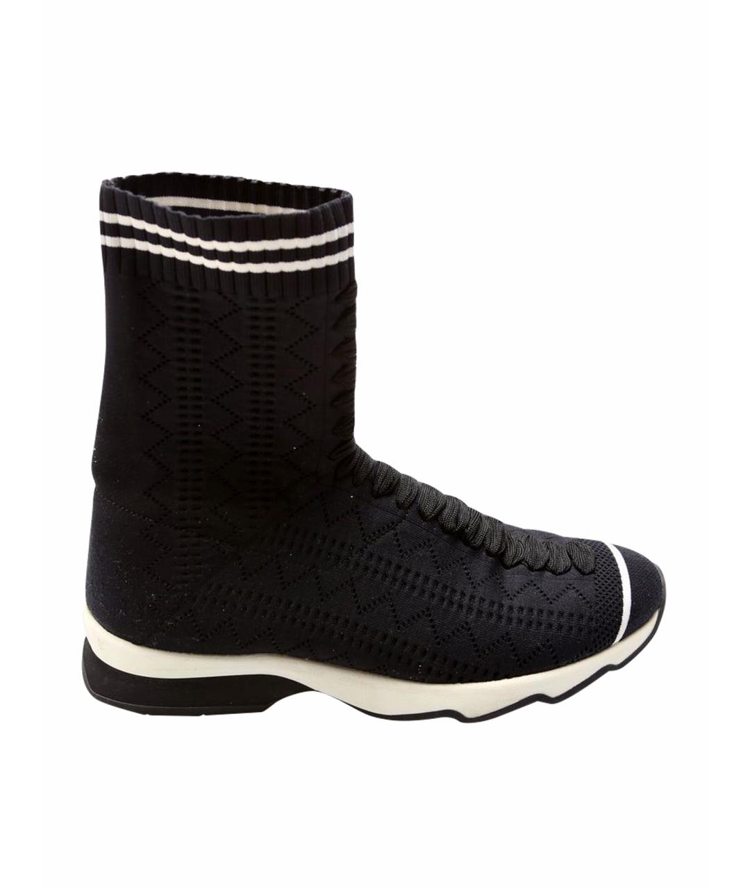 FENDI Черные кроссовки, фото 1