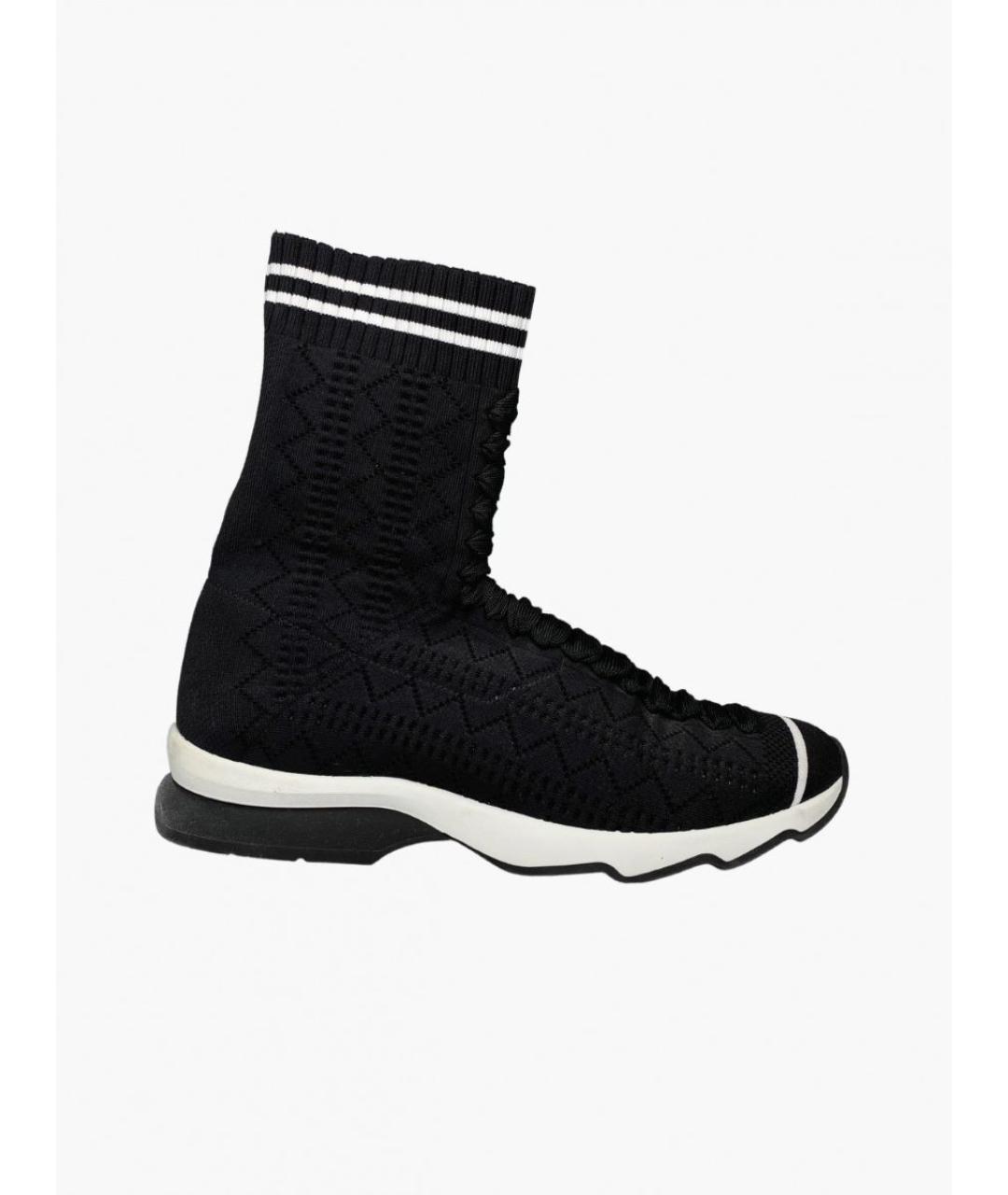 FENDI Черные кроссовки, фото 10