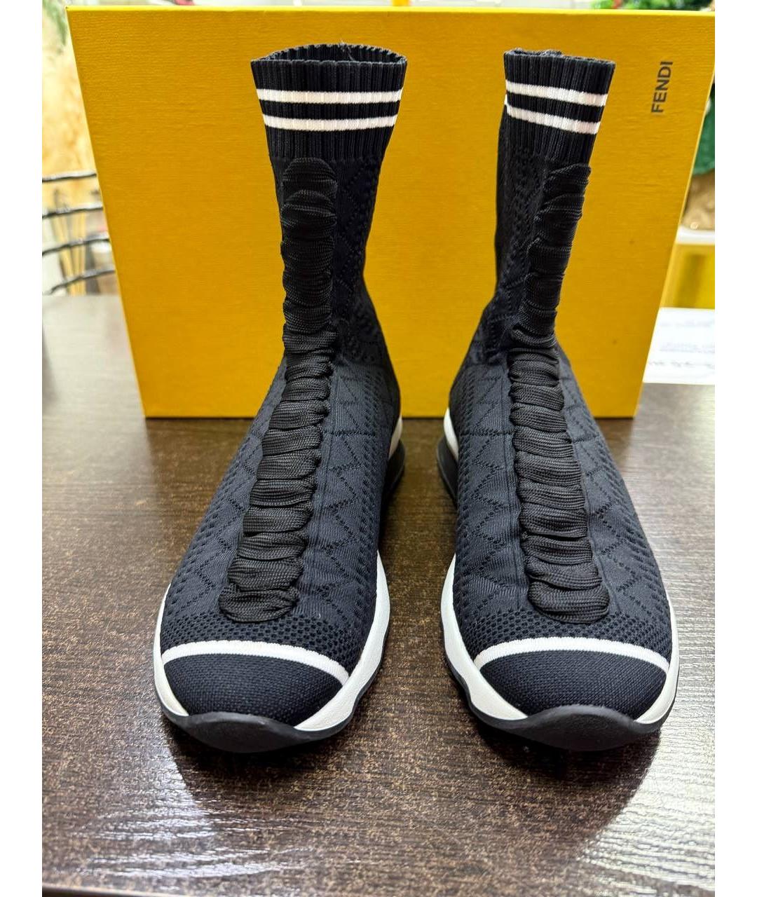 FENDI Черные кроссовки, фото 9