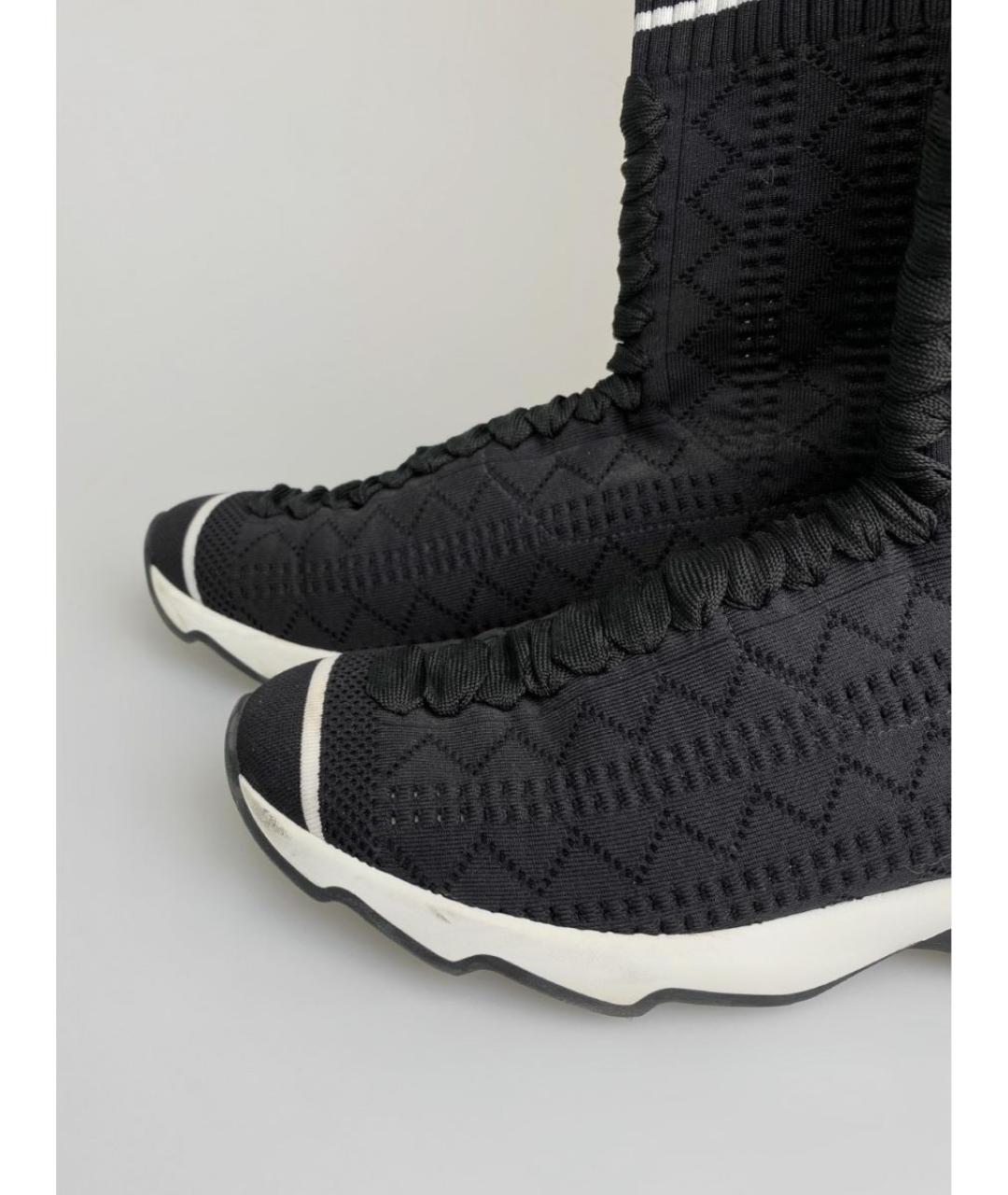 FENDI Черные кроссовки, фото 6