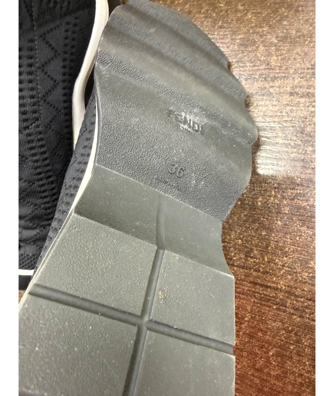 FENDI Черные кроссовки, фото 7