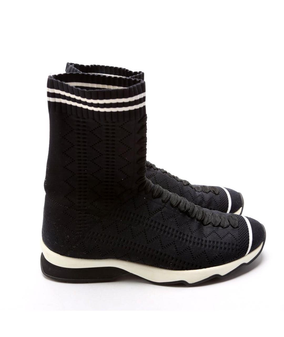 FENDI Черные кроссовки, фото 3