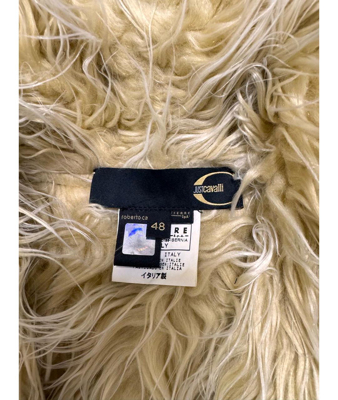 JUST CAVALLI Бежевый шерстяной жилет, фото 3