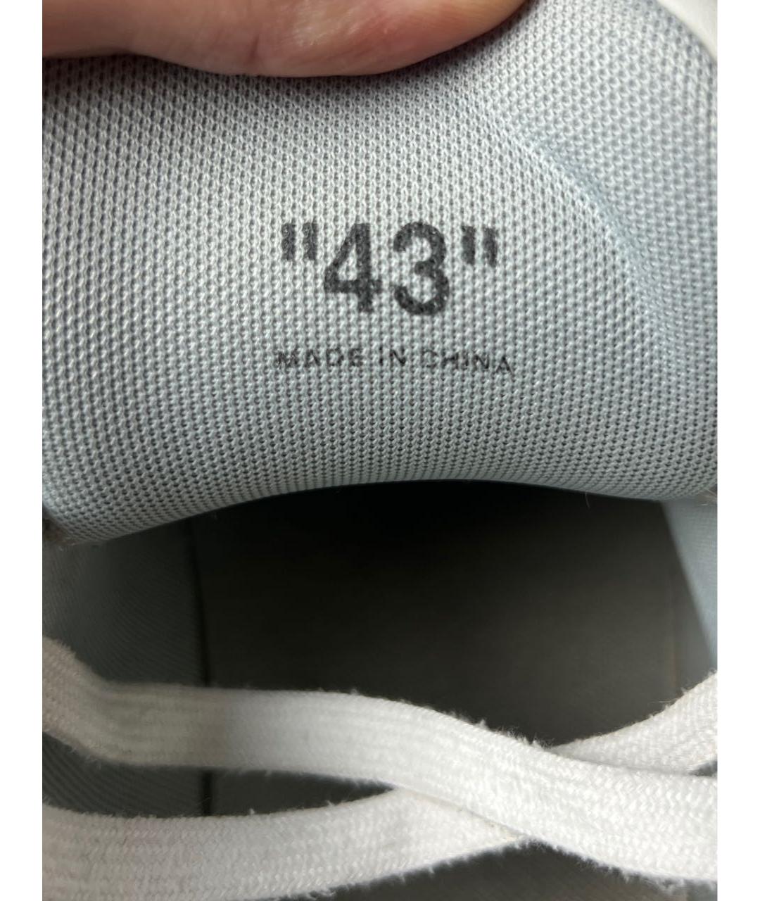 OFF-WHITE Белые кожаные низкие кроссовки / кеды, фото 4