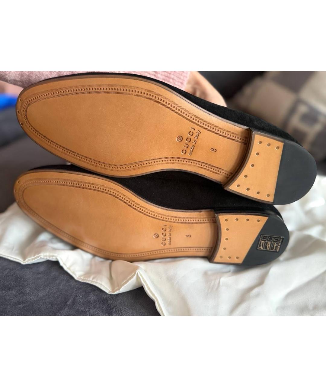 GUCCI Черные лоферы, фото 3