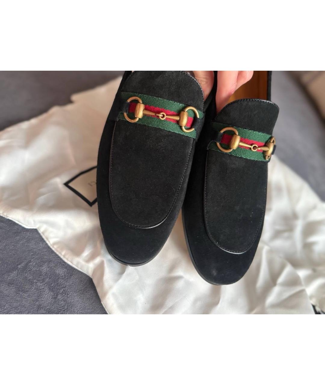 GUCCI Черные лоферы, фото 5