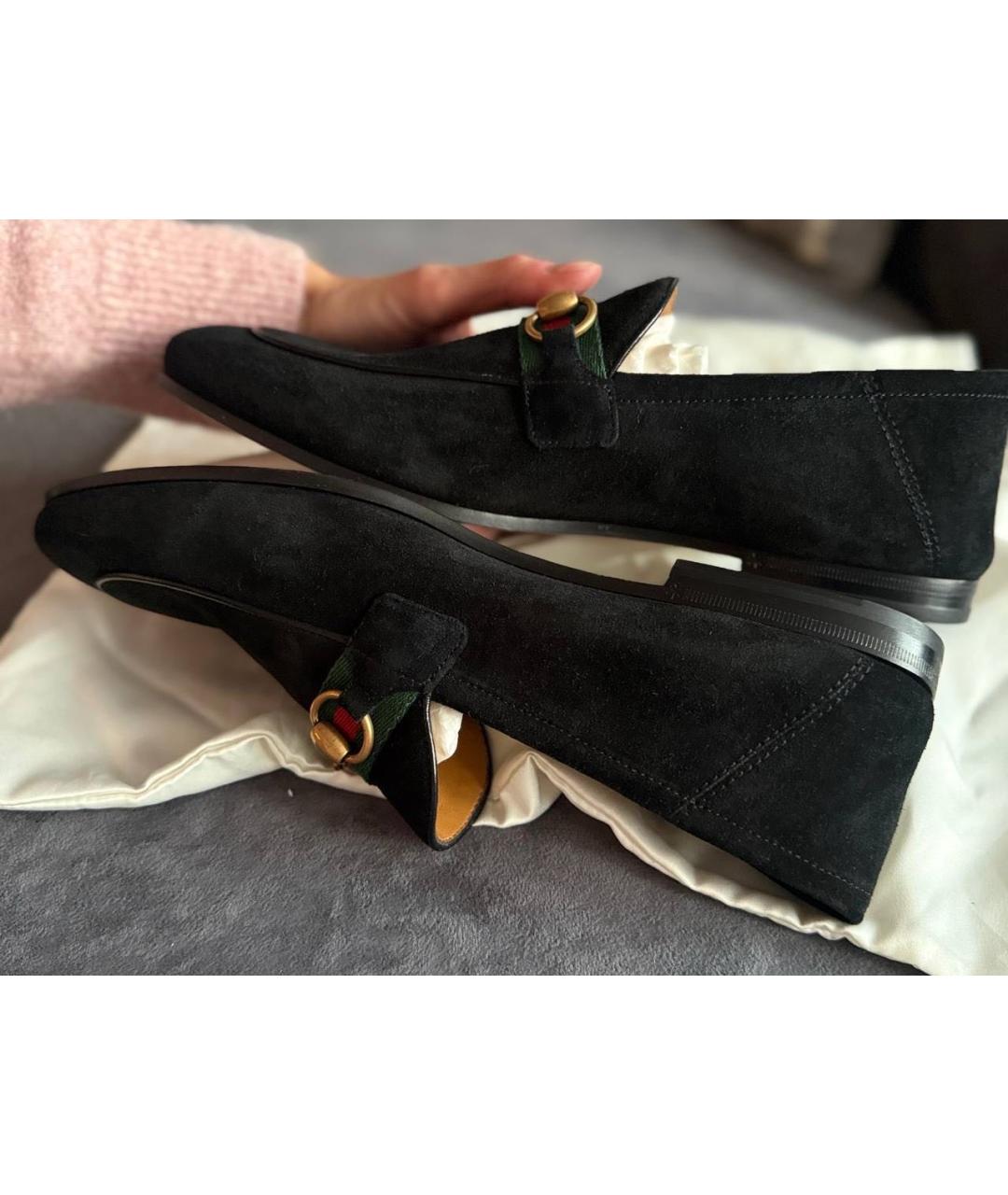 GUCCI Черные лоферы, фото 4