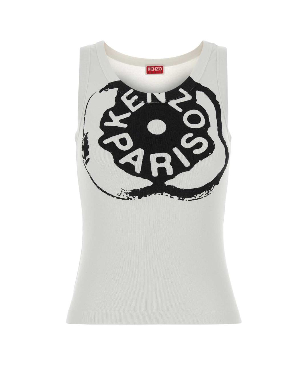 KENZO Белая хлопковая майка, фото 1
